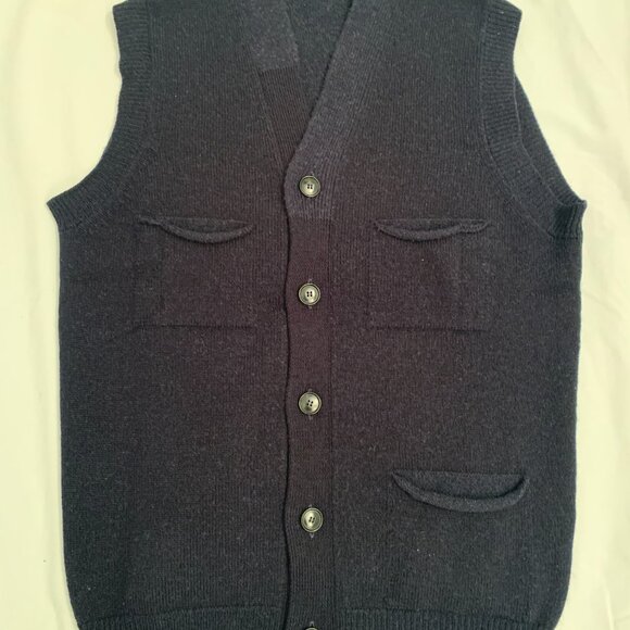ESK X MONOCLE navy vest size S - Picture 2 of 6